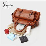 Xajzpa - New Women Leather Handbags Female Pu Cross Body Shoulder Bags Fashion Tote Bag Bolsas