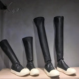 Xajzpa - New Women Shoes Over Knee High Boots Luxury Trainers Winter Casual Brand Snow Spring Flats