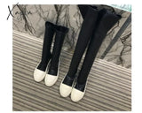 Xajzpa - New Women Shoes Over Knee High Boots Luxury Trainers Winter Casual Brand Snow Spring Flats