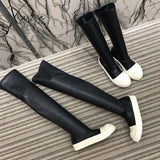 Xajzpa - New Women Shoes Over Knee High Boots Luxury Trainers Winter Casual Brand Snow Spring Flats