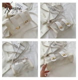 Xajzpa - New Women Shoulder Bag Pvc Transparent Graffiti Messenger Female Small Designer Handbag