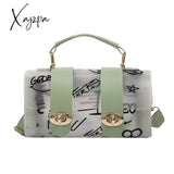 Xajzpa - New Women Shoulder Bag Pvc Transparent Graffiti Messenger Female Small Designer Handbag
