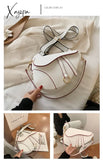 Xajzpa - New Women’s Bag Leisure Saddle Pu Solid Color Diagonal Fashion Easy Matching Lady Handbags