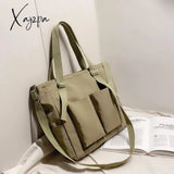 Xajzpa - New Women’s Bag Shopper Simple Fashion Zipper Handbags Nylon Waterproof Large Capacity