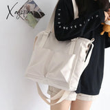 Xajzpa - new Women's Bag Shopper Simple Fashion Zipper Handbags Nylon Waterproof  Large Capacity Tote Shoulder Bags For Women