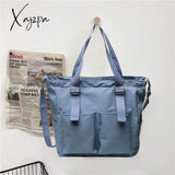 Xajzpa - New Women’s Bag Shopper Simple Fashion Zipper Handbags Nylon Waterproof Large Capacity