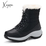 Xajzpa - New Women’s Boots High Top Shoes Thick High Heel Cotton Outdoor Warm Uggs Large Size For