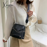 Xajzpa - New Women’s Handbag Pu Leather Quality Messenger Crossbody Bag Retro Heart-Shaped Lock