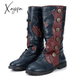 Xajzpa - Nice Roman Style Autumn And Winter New Boots Round Toe Wedge Embroidered Couple Plus Size