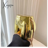 Xajzpa - Niche Design Silver Lipstick Pouch Women Luxury Evening Bag Headphone Butt Shape Acrylic