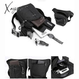 Xajzpa - Nylon Leg Drop Bag Fanny Waist Pack For Men Motorcycle Rider Travel Assault Male Cross