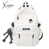 Xajzpa - Nylon Male Female Waterproof Purple College Backpack Men Women Laptop Bag Cool Boy Girl