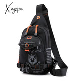 Xajzpa - Nylon Men Cross Body Chest Bag Messenger Pack Small Rucksack Knapsack Travel Casual Male One Shoulder Side Bags Sling Backpack