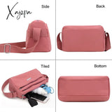 Xajzpa - Nylon Women Shoulder Bags Casual Female Handbags Solid Color Travel Crossbody Bag For