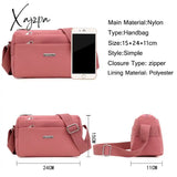 Xajzpa - Nylon Women Shoulder Bags Casual Female Handbags Solid Color Travel Crossbody Bag For