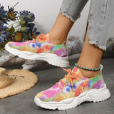 Xajzpa - Orange Casual Sportswear Patchwork Tie-Dye Round Comfortable Out Door Sport Shoes Shoes