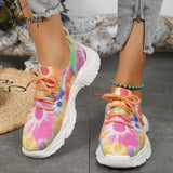 Xajzpa - Orange Casual Sportswear Patchwork Tie-Dye Round Comfortable Out Door Sport Shoes Shoes