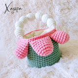 Xajzpa - Original Design Knit Bag Crochet French Knitted Handbag Fashion Flower Underarm Women’s