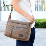 Xajzpa - Outdoor Leisure Retro Business Bag High Capacity Canvas Simple Version Shoulder Bag