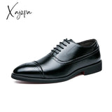 Xajzpa - Oxfords Men Shoes Red Sole Fashion Business Casual Party Banquet Daily Retro Carved