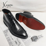 Xajzpa - Oxfords Men Shoes Red Sole Fashion Business Casual Party Banquet Daily Retro Carved