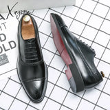 Xajzpa - Oxfords Men Shoes Red Sole Fashion Business Casual Party Banquet Daily Retro Carved