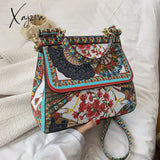 Xajzpa - Painting Tiger Graffiti Printed Female Bag Famous Cartoon Designer Purses And Handbag 2023