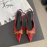 Xajzpa - Patent Leather Ballet Flats Pointed Toe Korean Shoes Casual Female Sneakers Shallow Mouth