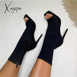 Xajzpa - Peep Toe Ankle Boots