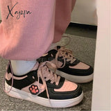 Xajzpa - Pink Japanese Platform Flat Vulcanize Korean Women's Sneakers New Sports Shoes Running Fashion Basket Tennis Canvas