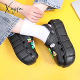 Xajzpa - Platform Slippers Summer Women’s Sandals 7Cm Wedges Ladies Outdoor Clogs Thick Street