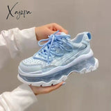 Xajzpa - Platform Sneakers Women Breathable Beige Ladies Sports Running Shoes Tennis Female