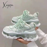 Xajzpa - Platform Sneakers Women Breathable Beige Ladies Sports Running Shoes Tennis Female