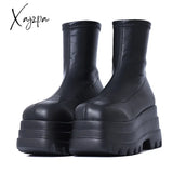 Xajzpa - Platform Women Ankle Boots Gothic Style Cool Combat Brand New Street Shoes Boot Big Size