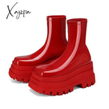 Xajzpa - Platform Women Ankle Boots Gothic Style Cool Combat Brand New Street Shoes Boot Big Size