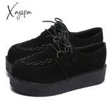 Xajzpa - Platform Women Flat Shoes Punk Gothic Creepers Woman Loafers Y2K Casual Lightweight Ladies