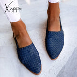 Xajzpa - plus size pointed toe woven sandals