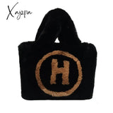 Xajzpa - Plush Tote Bags Chain Women Soft Fluffy New Winter For Furry Luxury Handbag Fur Shoulders