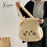 Xajzpa - Plush Winter Bag Women Cute Soft Messenger Shoulder Bags Cartoon Casual Handbag Tote Large