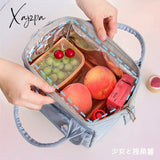 Xajzpa - Portable Lunch Bag For Women High Capacity Waterproof Food Storage Bags With Badge Pin New