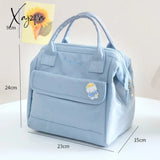 Xajzpa - Portable Lunch Bag For Women High Capacity Waterproof Food Storage Bags With Badge Pin New