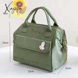 Xajzpa - Portable Lunch Bag For Women High Capacity Waterproof Food Storage Bags With Badge Pin New