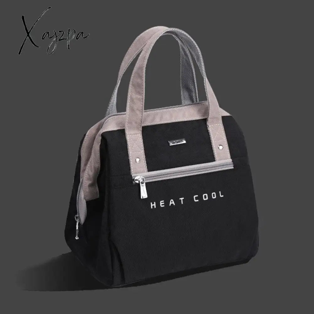 Xajzpa - Portable Lunch Bag For Women Solid Color Large Capacity Thermal Food Storage Bags Office