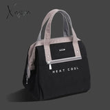Xajzpa - Portable Lunch Bag For Women Solid Color Large Capacity Thermal Food Storage Bags Office