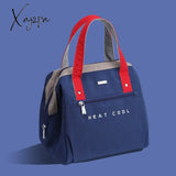 Xajzpa - Portable Lunch Bag For Women Solid Color Large Capacity Thermal Food Storage Bags Office