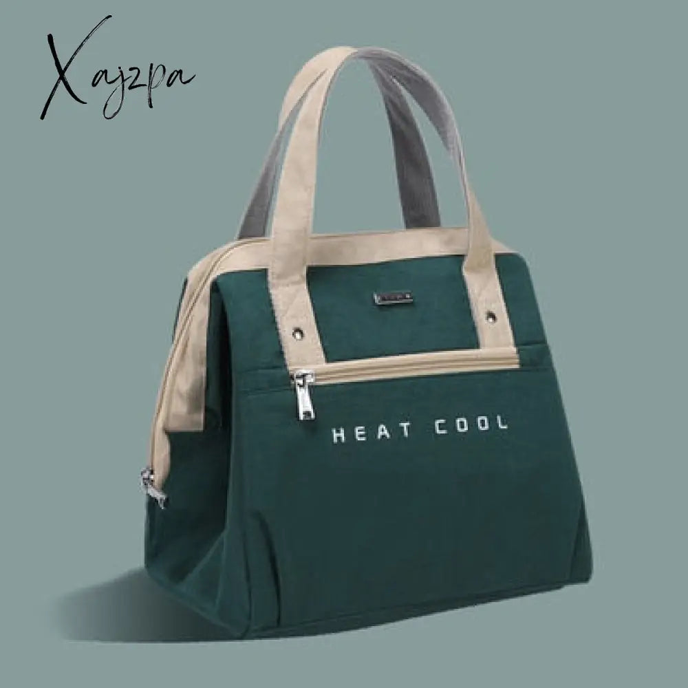 Xajzpa - Portable Lunch Bag For Women Solid Color Large Capacity Thermal Food Storage Bags Office