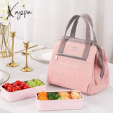 Xajzpa - Portable Lunch Bag For Women Solid Color Large Capacity Thermal Food Storage Bags Office