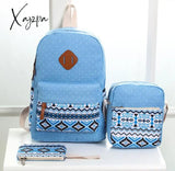 Xajzpa - Preppy Canvas Hemp Boho/Aztec Stripe Multi Pocket Backpack Hippie/Tribal Laptop Bags