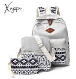 Xajzpa - Preppy Canvas Hemp Boho/Aztec Stripe Multi Pocket Backpack Hippie/Tribal Laptop Bags