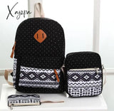 Xajzpa - Preppy Canvas Hemp Boho/Aztec Stripe Multi Pocket Backpack Hippie/Tribal Laptop Bags